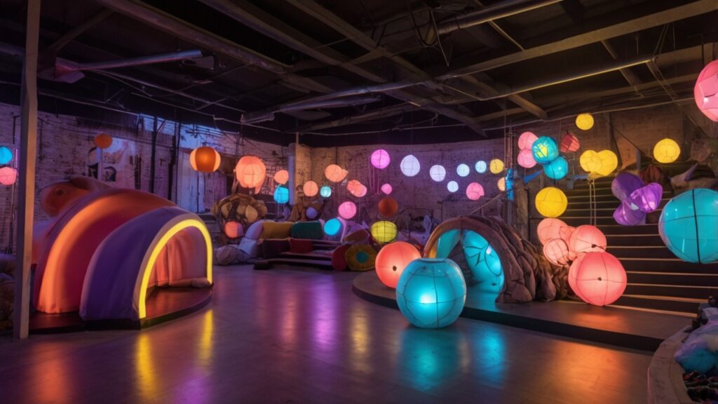 parque de bolas neon